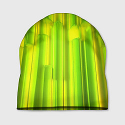 Шапка Зеленые неоновые полосы, цвет: 3D-принт