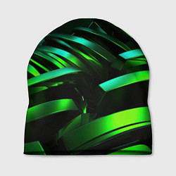 Шапка Dark green abstract, цвет: 3D-принт