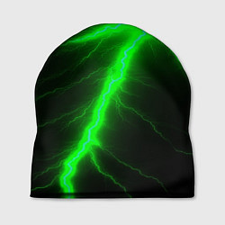 Шапка Зеленый разряд молнии, цвет: 3D-принт