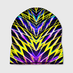 Шапка Зеркальный неоновый паттерн, цвет: 3D-принт