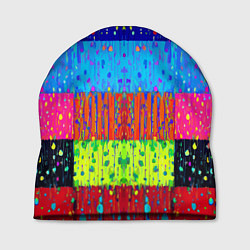 Шапка Геометрическая абстракция - капли дождя, цвет: 3D-принт