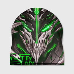 Шапка Зелёный неоновый кибер демон