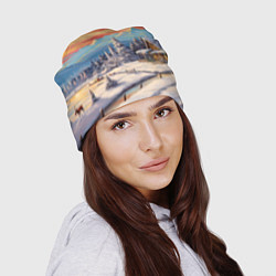 Шапка Северное сияние веселья, цвет: 3D-принт — фото 2