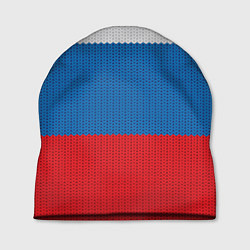 Шапка Вязаный российский флаг