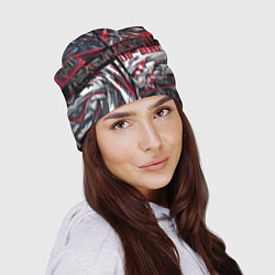 Шапка Киберпанк броня красная, цвет: 3D-принт — фото 2