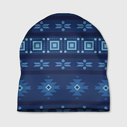 Шапка Blue tribal geometric, цвет: 3D-принт