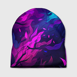 Шапка Фиолетовые яркие лепестки, цвет: 3D-принт