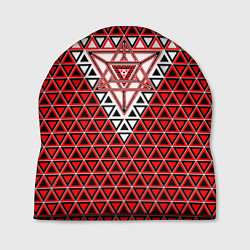 Шапка Красные и чёрные треугольники, цвет: 3D-принт