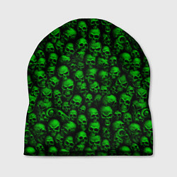 Шапка Зеленые черепа, цвет: 3D-принт