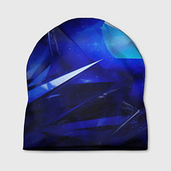 Шапка Black and blue abstract background sport style, цвет: 3D-принт