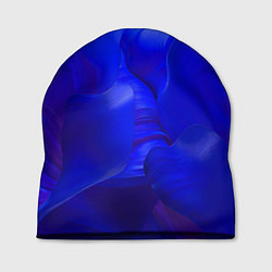 Шапка Неоновый синий цветок, цвет: 3D-принт