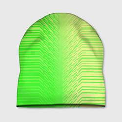 Шапка Зелёные градиентные линии, цвет: 3D-принт