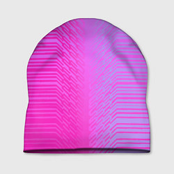 Шапка Розовые градиентные линии, цвет: 3D-принт