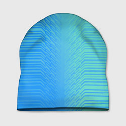 Шапка Голубые градиентные линии, цвет: 3D-принт