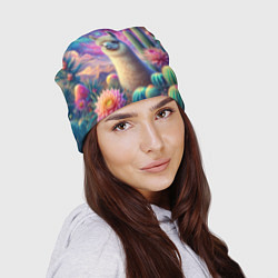 Шапка Альпака в кактусах и портал, цвет: 3D-принт — фото 2