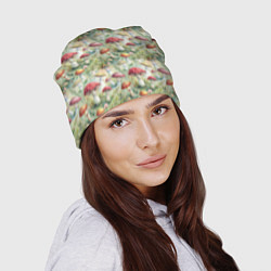 Шапка Дикие грибы лесные мухоморы, цвет: 3D-принт — фото 2