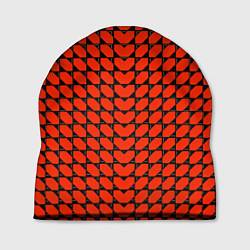 Шапка Красные лепестки шестиугольники, цвет: 3D-принт