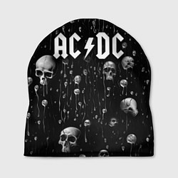 Шапка AC DC - черепа с подтеками, цвет: 3D-принт
