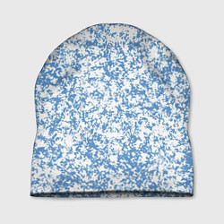 Шапка Пёстрый бело-голубой, цвет: 3D-принт