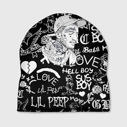 Шапка Lil Peep pattern автографы лого, цвет: 3D-принт