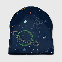 Шапка Планеты и созвездия в космосе, цвет: 3D-принт