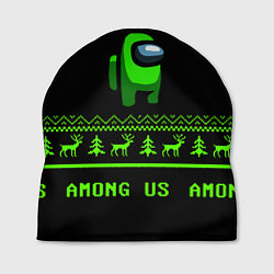 Шапка Among us зелёный
