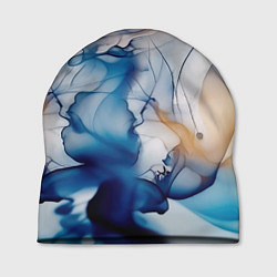 Шапка Синий батик, цвет: 3D-принт