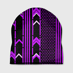 Шапка Фиолетовые обои на чёрном фоне, цвет: 3D-принт