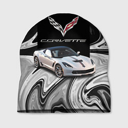 Шапка Chevrolet Corvette - motorsport racing team, цвет: 3D-принт