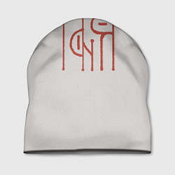 Шапка Вязью Татьяна - красная надпись, цвет: 3D-принт