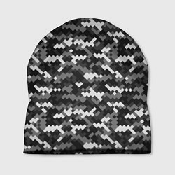 Шапка Серая пиксельная текстура, цвет: 3D-принт