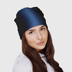 Шапка Чёрно-синий градиент по центру текстура, цвет: 3D-принт — фото 2