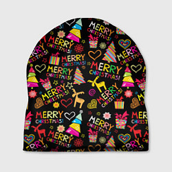 Шапка Merry Christmas - паттерн