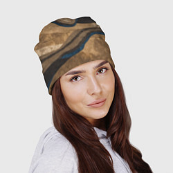 Шапка Песочная абстракция, цвет: 3D-принт — фото 2
