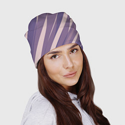 Шапка Фиолетовый абстрактные полосы, цвет: 3D-принт — фото 2