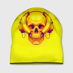 Шапка Yellow bananas skull - cyberpunk, цвет: 3D-принт