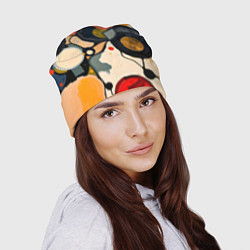 Шапка Абстракция с кругами и краской, цвет: 3D-принт — фото 2