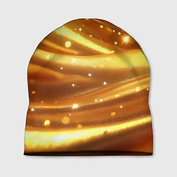 Шапка Золотая ткань с блестками, цвет: 3D-принт