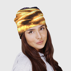 Шапка Золотая текстура и синее небо, цвет: 3D-принт — фото 2