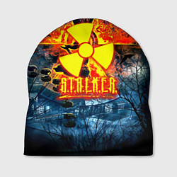 Шапка Stalker огненное лого чернобыль, цвет: 3D-принт