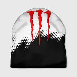 Шапка Monster energy чёрно белые краски