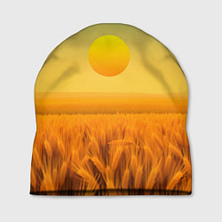 Шапка Закат над пшеничным полем, цвет: 3D-принт