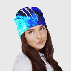 Шапка Monster energy синий дым, цвет: 3D-принт — фото 2