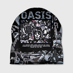 Шапка Oasis на фоне гитар, цвет: 3D-принт