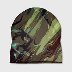 Шапка Абстракция тон хаки, цвет: 3D-принт
