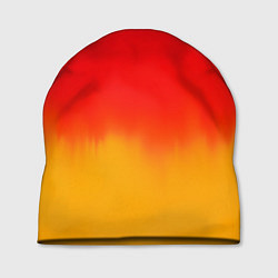 Шапка Абстракция с красным и желтым