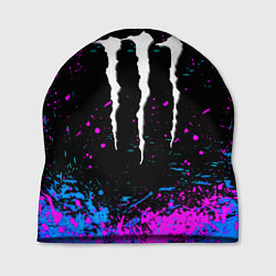 Шапка Monster energy неоновый всплеск, цвет: 3D-принт