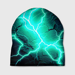 Шапка Color light blue black