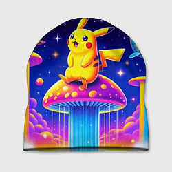 Шапка Pikachu sits on a fly agaric - ai art fantasy, цвет: 3D-принт