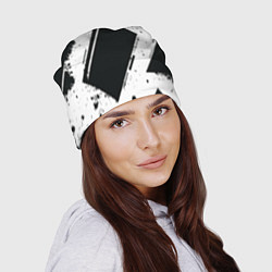 Шапка Color black white, цвет: 3D-принт — фото 2
